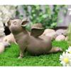1 Pcs Zen Yoga Flying Pig Angel Hog Heavens In Cobra Stretch Pose Rustic Statue Decor view 1