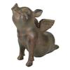 1 Pcs Zen Yoga Flying Pig Angel Hog Heavens In Cobra Stretch Pose Rustic Statue Decor view 3