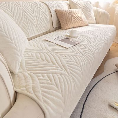 ALABOW Couch Covers Sectional Sofa Cover L Shape 3 2 4 1 Seater Pure Color Velvet Couch Cover Nordic Modern Sofa Slipcover Quilted Non-Slip Furniture Protector (Color : #16, Size : 90x210cm1pc)