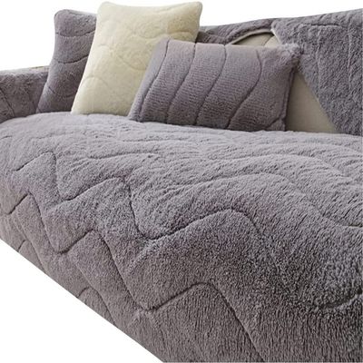 ALABOW Couch Covers Sectional Sofa Cover L Shape 3 2 4 1 Seater Pure Color Velvet Couch Cover Nordic Modern Sofa Slipcover Quilted Non-Slip Furniture Protector (Color : H, Size : 70x70cm 1pc)