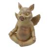 1 Pcs Zen Yoga Flying Pig Angel Hog Heavens Meditating In Lotus Pose Rustic Statue view 2