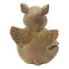 1 Pcs Zen Yoga Flying Pig Angel Hog Heavens Meditating In Lotus Pose Rustic Statue view 4