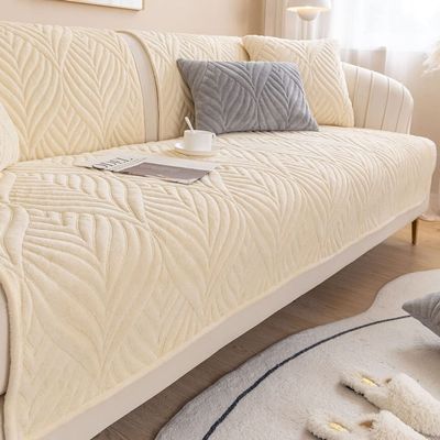 ALABOW Couch Covers Sectional Sofa Cover L Shape 3 2 4 1 Seater Pure Color Velvet Couch Cover Nordic Modern Sofa Slipcover Quilted Non-Slip Furniture Protector (Color : #15, Size : 70x180cm1pc)