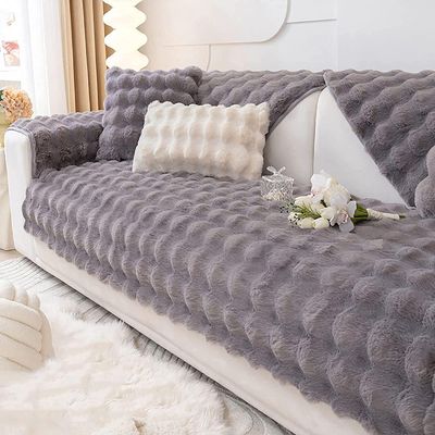 ALABOW Couch Covers Sectional Sofa Cover L Shape 3 2 4 1 Seater Pure Color Velvet Couch Cover Nordic Modern Sofa Slipcover Quilted Non-Slip Furniture Protector (Color : Medium, Size : 90x180cm1pc)