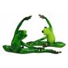 1 Pcs Active Yoga Frog Couple Stretching Decorative Figurine Set view 3