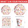 APOWBLS Crawfish Boil Party Supplies - Lobster Decorations Tableware, Plate, Cup, Napkin, Tablecloth, Cutlery - Crayfish Crab Seafood Shrimp Theme Party Supplies for Birthday | Serve 24 view 2