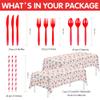 APOWBLS Crawfish Boil Party Supplies - Lobster Decorations Tableware, Plate, Cup, Napkin, Tablecloth, Cutlery - Crayfish Crab Seafood Shrimp Theme Party Supplies for Birthday | Serve 24 view 3