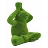 1 Pcs Meditating Yoga Frog Garden Statue In Flocked Artificial Moss Finish view 2