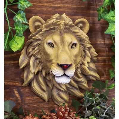 1 Pcs King Of The Jungle Lion Head Wall Plaque 9.25" Tall Taxidermy