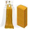 15 Pack Cheesecloth Table Runner 10Ft Romantic Cheese Cloth Table Runner 35 x120 Inch Rustic Gauze Boho Table Runners for Wedding Birthday Party Baby Bridal Shower Gender Reveal Table Decor(Mustard) view 1