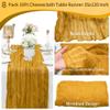 15 Pack Cheesecloth Table Runner 10Ft Romantic Cheese Cloth Table Runner 35 x120 Inch Rustic Gauze Boho Table Runners for Wedding Birthday Party Baby Bridal Shower Gender Reveal Table Decor(Mustard) view 2