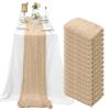 15 Pack Beige Cheesecloth Table Runner 10Ft Rustic Gauze Cheese Cloth Table Runner 35 x120 Inch Romantic Boho Table Runners for Wedding Birthday Party Bridal Baby Shower Engagement Banquet Table Dcor view 1