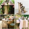 15 Pack Beige Cheesecloth Table Runner 10Ft Rustic Gauze Cheese Cloth Table Runner 35 x120 Inch Romantic Boho Table Runners for Wedding Birthday Party Bridal Baby Shower Engagement Banquet Table Dcor view 3