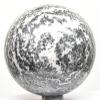 2.6" 450g Striped Black White Onyx w/Calcite Sphere Polished Natural Gemstone Crystal Mineral Collectible Ball - Peru + Stand view 2
