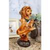 1 Pcs African Lion Statue 9.25" Family Faux Wood Resin Figurine view 1