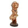 1 Pcs African Lion Statue 9.25" Family Faux Wood Resin Figurine view 2