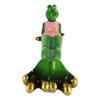 1 Pcs Diva Green Lady Frog In Pink Swimsuit & Golden Manicure Figurine view 3