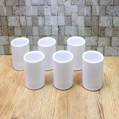 (Amazon.co.jp Exclusive) Flower Base Candle Holder, Pure Circle S, H 2.2 x Diameter 2.2 inches (5.5 cm) x Diameter 2.2 inches (5.5 cm), White 6 Pieces