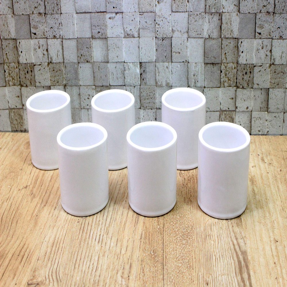 (Amazon.co.jp Exclusive) Flower Base Candle Holder, Pure Circle S, H 2.2 x Diameter 2.2 inches (5.5 cm) x Diameter 2.2 inches (5.5 cm), White 6 Pieces