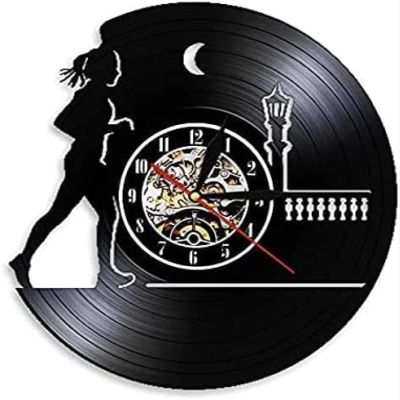 Wall Clock Decorative Under Workout Jogging Ladies Design Vinyl Wall Clock Model Wall Decor Running Wall Clock Running Gift 12 Inch Clock Present