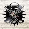 Wall Clock, Decorative Hockey Man Cave, Wall Decor Clock, Hockey Club Team Logo, Hockey Stick and Puck, Gift Clock for Hockey Fans view 3