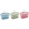 3pcs Portable Storage Basket Shower Storage Basket Plastic Shower Plastic Tote with Handle Portable Organizer Bottle Bath Stand up view 1