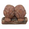 1 Pcs Romantic Owl Couple Statue Owl Always Love You Owl Lovebirds Holding Heart Sign view 4