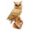 1 Pcs Rustic Rainforest Great Horned Owl Decorative Faux Wood Figurine 8.25" H view 3