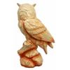 1 Pcs Rustic Rainforest Great Horned Owl Decorative Faux Wood Figurine 8.25" H view 4