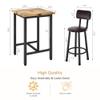 Recaceik 3 Piece Pub Dining Set, Modern bar Table and Stools for 2 Kitchen Counter Height Wood Top Bistro Easy Assemble for Breakfast Nook Living Room Small Space Restaurant, Rustic Brown 24 view 4