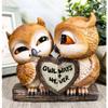 1 Pcs Valentines Kissing Love Owl Couple Decor Statue 2 Owls W/ Heart Sign view 1