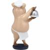 1 Pcs Voluptuous Bistro Chef The Pig With Service Plate And Cloche Dome Statue view 4