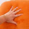 A Nice Night Faux Fur Reading Pillow Bed Wedge Large Adult Children Backrest with Arms Back Support for Sitting Up in Bed/Couch for Bedrest, Orange view 4