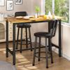 Recaceik 3 Piece Pub Dining Set, Modern bar Table and Stools for 2 Kitchen Counter Height Wood Top Bistro Easy Assemble for Breakfast Nook Living Room Small Space Restaurant, Rustic Brown 39 view 2