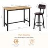Recaceik 3 Piece Pub Dining Set, Modern bar Table and Stools for 2 Kitchen Counter Height Wood Top Bistro Easy Assemble for Breakfast Nook Living Room Small Space Restaurant, Rustic Brown 39 view 4