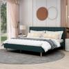 AGARTT Upholstered Platform Bed Frame King Size with Headboard and Footboard/Wooden Slats Support/No Box Spring Needed/Easy Assembly,Green Velvet view 1