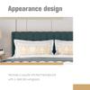 AGARTT Upholstered Platform Bed Frame King Size with Headboard and Footboard/Wooden Slats Support/No Box Spring Needed/Easy Assembly,Green Velvet view 4