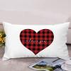 Rebbygena Lumbar Throw Pillow Covers 14x24 Farmhouse Decorative Throw Pillows Cover I Love You Heart Red Black Plaid Valentines Day Accent Pillows Case Cushion Covers Home Decor view 3