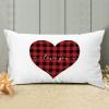 Rebbygena Lumbar Throw Pillow Covers 14x24 Farmhouse Decorative Throw Pillows Cover I Love You Heart Red Black Plaid Valentines Day Accent Pillows Case Cushion Covers Home Decor view 4