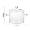 ERINGOGO 2pcs High Borosilicate Glass Cooking Pot Lid Stew and Noodle Pot for Kitchen Use - Double-ear Design for Everyday Cooking and Family Gatherings view 2