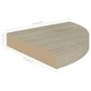CUMYZO 4pcs Floating Wall Shelves,MDF Wall Mounted Corner Display Shelves Storage Shelves for Living Room,Office,Bedroom Oak 9.8"x9.8"x1.5" view 3