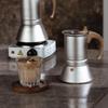 Coffee Makers Stainless Steel Stovetop Espresso Machine, Moka Pot, Brewing Coffee Coffee Pot, 3-6 Cup Espresso Pot, Outdoor Camping Coffee Equipment (Color : Silver, Size : 150ML) view 3