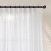 LANTIME White Sheer Curtains 96 inches Long, Pinch Pleated Stripe Window Sheer Curtains Panels Drapery, 72" W x 96" L, Set of 2 view 4