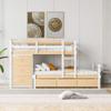 Hlcodca Elegant Loft Bunk Bed with 6 Storage Drawers,Wooden Twin Over Twin Bunk Bed with Built-in Ladder and Guardrails,for Kids Boys Girls Teens Adults Bedroom (Natural#O) view 3