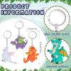 Junkin 30 Pcs Dragon Key Ring Keychain Dragon Party Favors PVC Keychains for Women Men Birthday Party Car Handbag Gift view 2