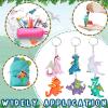 Junkin 30 Pcs Dragon Key Ring Keychain Dragon Party Favors PVC Keychains for Women Men Birthday Party Car Handbag Gift view 3