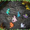 Junkin 30 Pcs Dragon Key Ring Keychain Dragon Party Favors PVC Keychains for Women Men Birthday Party Car Handbag Gift view 4