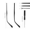 iplusmile 1 Pair Metal Glasses Replacement Temple, Black Eyeglasses Arms Legs, Eye Glasses Repair DIY Kit (Black) view 2