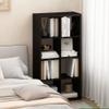 Furinno CUBICLE Book Shelf, 8-Cube Bookshelf, Extra Thick Frame Horizontally & Vertically Reversible Bookcase with Open Back, 14.6" x 30" x 58", for Living Room, Bedroom, Home Office, Black Dark Oak view 2