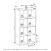 Furinno CUBICLE Book Shelf, 8-Cube Bookshelf, Extra Thick Frame Horizontally & Vertically Reversible Bookcase with Open Back, 14.6" x 30" x 58", for Living Room, Bedroom, Home Office, Black Dark Oak view 3